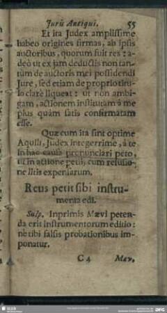 Reus petit sibi instrumenta edi