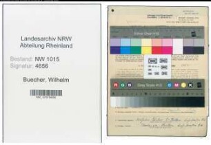 Entnazifizierung Wilhelm Buecher , geb. 06.02.1899 (Kaufmann)