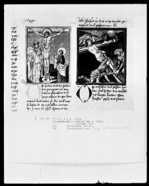 Auszüge aus der Bibel, und Marienleben — Kreuzigung Christi