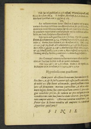 Hypothesis cum quaestione.