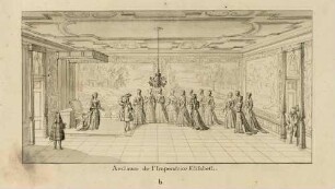 Audienz des Grafen von Flemming bei Kaiserin Elisabeth Christine 1719 in der Wiener Hofburg