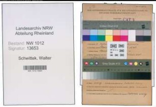 Entnazifizierung Walter Schwittek , geb. 06.09.1908 (Richtmeister)
