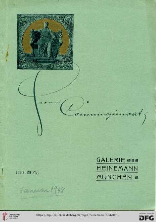 Galerie Heinemann: [Januar]