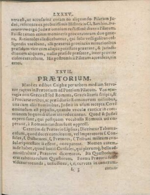 XXVII. Prætorium.