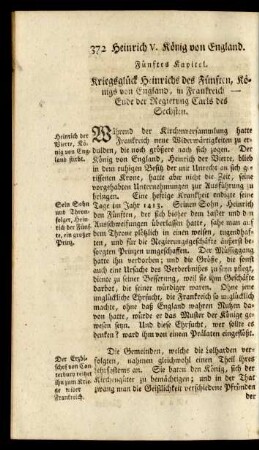 Fünftes Capitel. Kriegsglück Heinrichs des Fünften, Königs ...