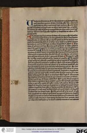 Circa quod queruntur quatuor, primo utrum papa possit dispensare in concupiscentia rei aliene auctoritate legis Mosayce...