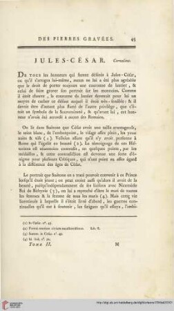 Jules-César. Cornaline