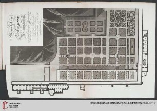 Grundplan des alten Schlossgartens zu Heidelberg
