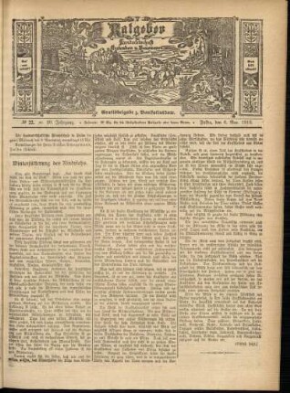 Ausgabe vom Sonntag, den 06. November 1910.