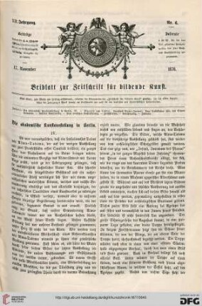 Heft 6 (17. November 1876)