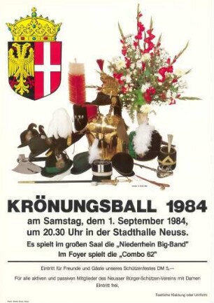 Plakat Krönungsball Neuss 1984