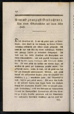138-147, Neun und zwanzigste - Drey und dreyßigste Beobachtung.
