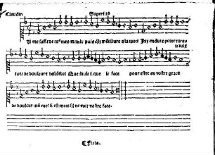 Trente et cinq chãsons musicales/ a quatre parties nouuellement et correctement imprimees
