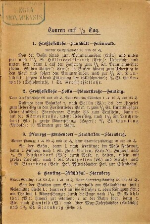 60 Ausflüge von München auf einen halben bis drei Tage : Mit 1 Karte. [bearb. v. Th. Trautwein]