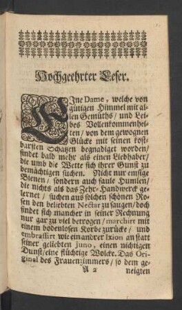 Hochgeehrter Leser