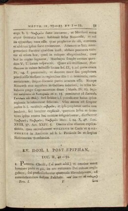 Ev. Dom. I. post Epiphan. Luc. II, 41 - 52. - Ev. Dom. V. post Epiphan. Matth. XIII, 24 - 30.