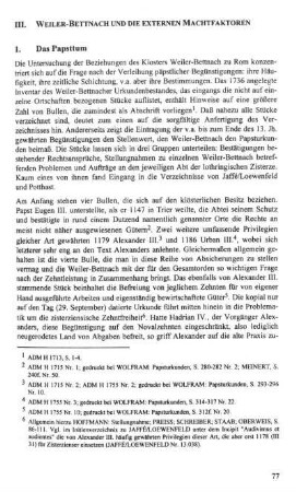 III. Weiler-Bettnach und die externen Machtfaktoren