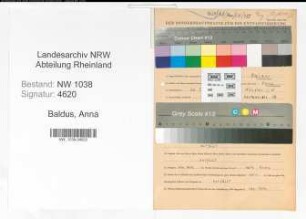Entnazifizierung Anna Baldus , geb. 26.01.1900 (Lehrerin)