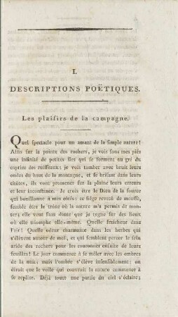 Les plaisir de la campagne