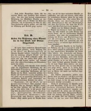 Lit. B. Ueber die Richtung einer Chaussee in das Stad- und Butja-dingerland