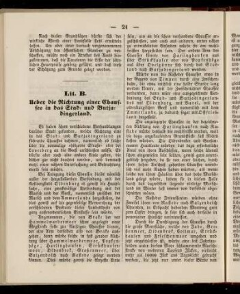 Lit. B. Ueber die Richtung einer Chaussee in das Stad- und Butja-dingerland