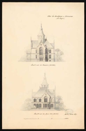 Villa Kunheim, Berlin-Niederschönweide: Ansicht Südwest und Nordost