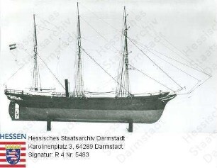 Weyprecht, Carl (1838-1881) / Modell der Yacht 'Admiral Tegethoff' für die Polarexpedition 1872-1874