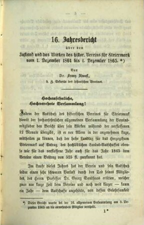 Mittheilungen des Historischen Vereines für Steiermark. 15. 1867