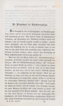 195-207 Die Dringlichkeit der Ehescheidungsfrage
