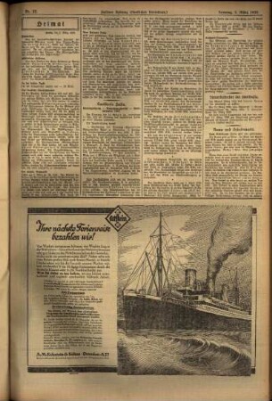 Zweite Ausgabe vom Sonntag, den 03. März 1929.