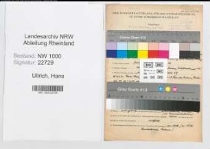 Entnazifizierung Hans Ullrich, geb. 16.03.1904 (Regierungsrat)
