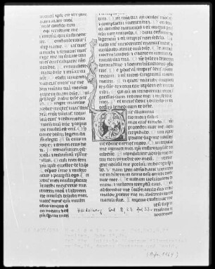 Psalterium iuxta Hebraeos — Initiale D (ominus illuminatio), darin Christus und David, Folio 33verso