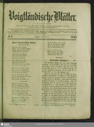 Voigtländische Blätter