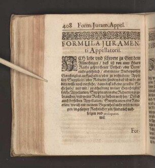 Formula Juramenti Appellatorii.