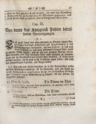 Cap. III. Von denen das Königreich Pohlen betreffenden Vorhersagungen