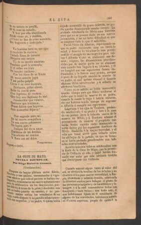 La Cruz de Mayo. - [Continuación]. : Novela ejemplar.