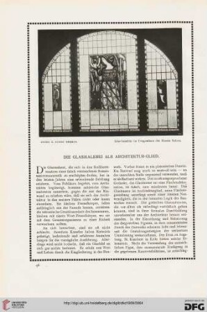 Die Glasmalerei als Architektur-Glied