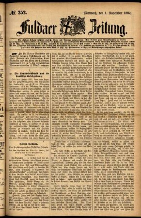 Ausgabe vom Mittwoch, den 01. November 1882.