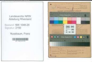 Entnazifizierung Franz Nussbaum , geb. 22.08.1891 (Beamter)