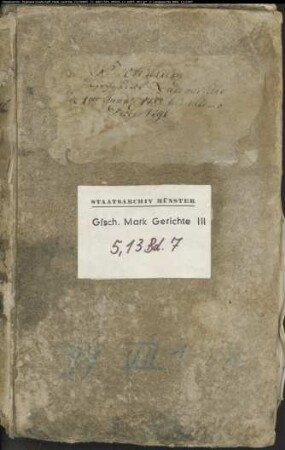 Belege zum Hypothekenbuch ("Scrinium") des Ksp. Lüdenscheid Bd. 7