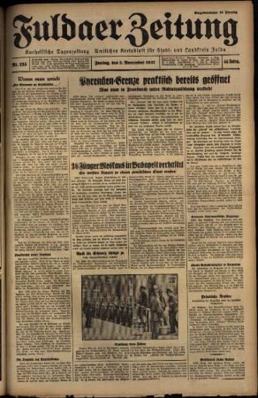 Ausgabe vom Freitag, den 05. November 1937.
