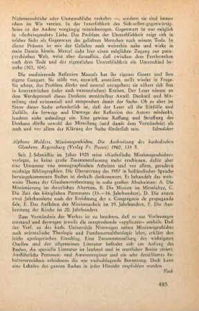 485 [Rezension] Mulders, Alphonsus, Missionsgeschichte