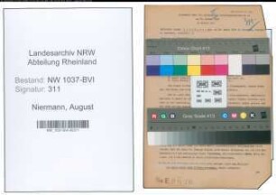 Entnazifizierung August Niermann , geb. 10.04.1893 (Reisender)