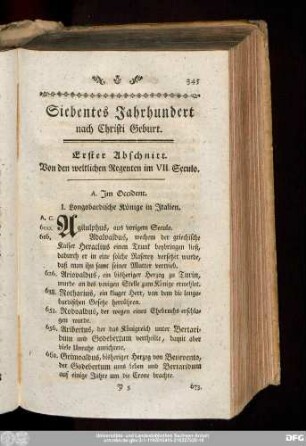 Siebendes Jahrhundert nach Christi Geburt.