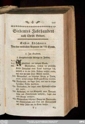 Siebendes Jahrhundert nach Christi Geburt.