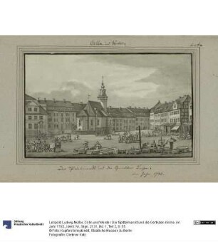 Cölln und Werder. Der Spittelmarckt und die Gertruten Kirche. im Jahr 1783.