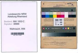 Entnazifizierung Willi Weihrauch, geb. 27.09.1905 (Einzelhaendler)