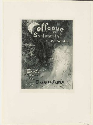Mann und Frau im Wald, Umschlag zu: Paul Verlaine, "Colloque sentimental", 1897