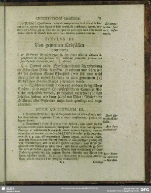 Titulus III. Von gemeinen Erbfällen
