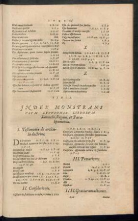 Index Monstrans Usum Lectionis Librorum Samuelis, Regum, et Paralipomenon.